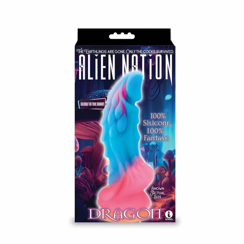 Dragon Creature Dildo Multicolor 9" Silicone