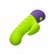 Dragon G Rechargeable Silicone Rabbit Vibrator Green/Purple 4" Silicone