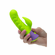 Dragon G Rechargeable Silicone Rabbit Vibrator Green/Purple 4" Silicone