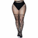 Drew Plus Floral Vine Fishnet Tights Black Plus Pantyhose
