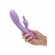 Dual Bunny Rechargeable Silicone Rabbit Vibrator Purple 8" Silicone