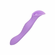Dual Flickering Rechargeable Silicone Wand Purple 8.5" Silicone
