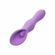 Dual Flickering Rechargeable Silicone Wand Purple 8.5" Silicone