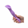 Dual Flickering Rechargeable Silicone Wand Purple 8.5" Silicone
