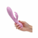 Dual Flutter Rechargeable Silicone Rabbit Vibrator Pink 8" Silicone