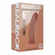 Dual Layered Rechargeable Silicone Curved Realistic Vibrating Dildo with Suction Cup 6in - Caramel