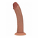 Dual Layered Rechargeable Silicone Curved Realistic Vibrating Dildo with Suction Cup 8in - Caramel