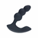 Dual Motor Beaded Vibrating Liquid Silicone Rechargeable Prostate Stimulator with Remote Black 5.3"