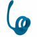 Dual Motor Rechargeable Silicone Cock Ring with Prostate Stimulator - Teal