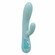 Dual Ripple Rechargeable Silicone Rabbit Vibrator Blue 8" Silicone