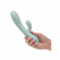 Dual Ripple Rechargeable Silicone Rabbit Vibrator Blue 8" Silicone