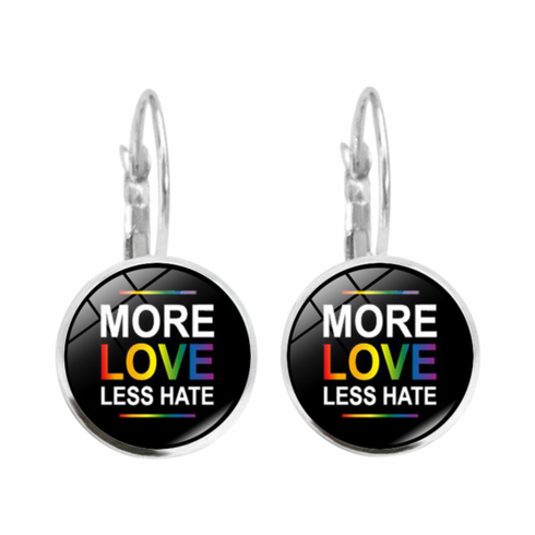 Earrings - Glass Cabochon / More Love