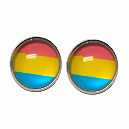 Earrings - Glass Cabochon Pan