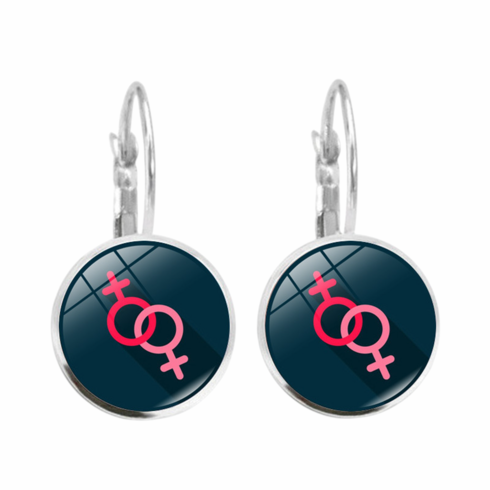 Earrings - Glass Cabochon / Venus