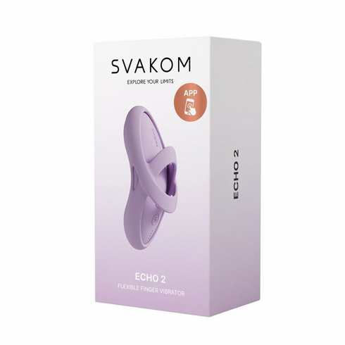 Echo 2 Rechargeable Silicone Heated Finger Vibrator Pink 3.5" Silicone