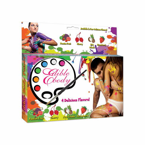 Edible Body Paints Kit Assorted - 4 pc Set Assorted