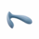 Erica Rechargeable Silicone Dual Vibrator with Clitoral Stimulator Dusty Blue 4.5" Silicone App
