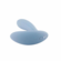 Erica Rechargeable Silicone Dual Vibrator with Clitoral Stimulator Dusty Blue 4.5" Silicone App