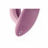 Erica Rechargeable Silicone Dual Vibrator with Clitoral Stimulator Rose Pink 4.5" Silicone App
