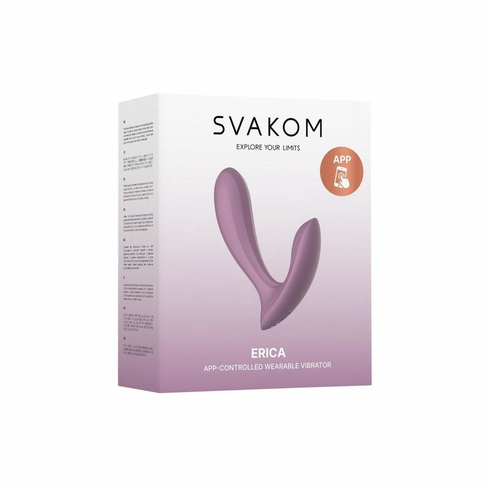 Erica Rechargeable Silicone Dual Vibrator with Clitoral Stimulator Rose Pink 4.5" Silicone App