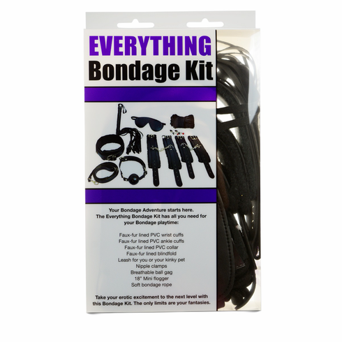 Everything Bondage Kit Black Adjustable PU
