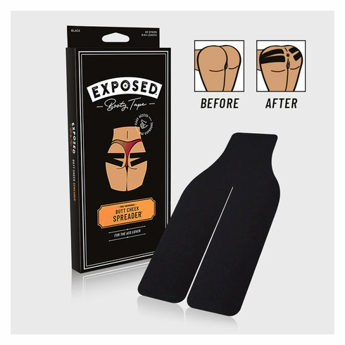 Exposed Booty Tape - 20 pk Black