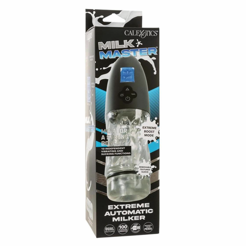 Extreme Automatic Milker Rechargeable Stroker Black 10.7" TPE/TPR/ABS