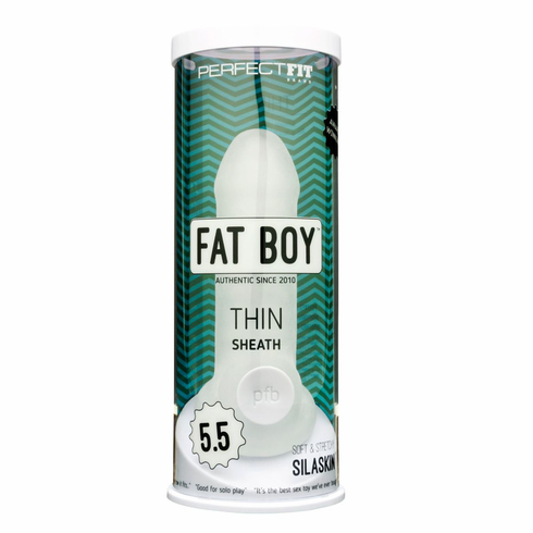 Fat Boy - Original Thin Sheath Clear 5.5" Silicone/TPR