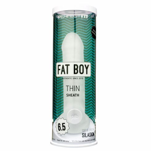Fat Boy - Original Thin Sheath Clear 6.5" Silicone/TPR