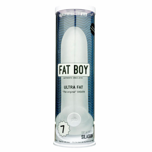 Fat Boy - Ultra Fat Sheath Clear 7" Silicone/TPR