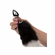 Faux Fur Tail and Metallic Anal Plug Black/White 2.5" Aluminum