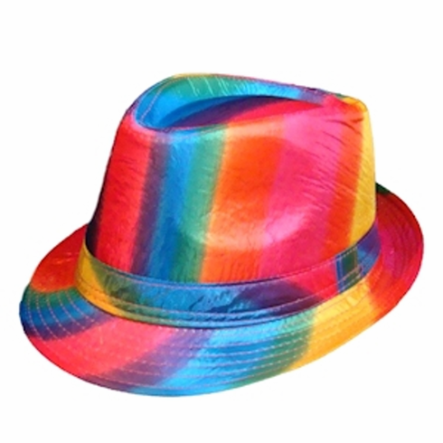 Fedora Hat Rainbow One Size