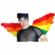 Festival Costume Wings Rainbow 29.5" x 41"