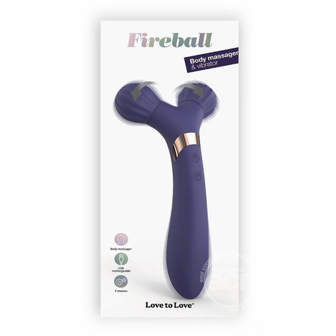 Fireball Rechargeable Silicone Vibrator Indigo 4.7" Silicone
