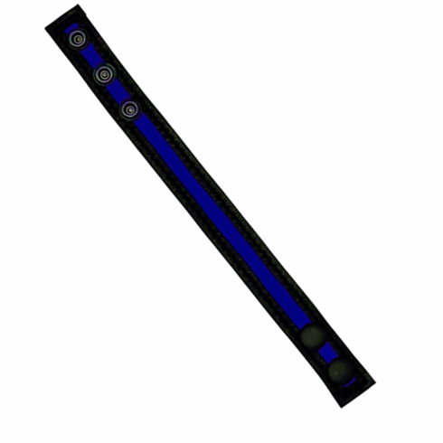 FK Color Contrast Snap Cock Strap Blue Adjustable Leather