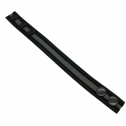 FK Color Contrast Snap Cock Strap Gray Adjustable Leather