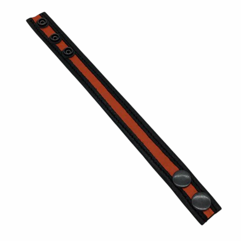 FK Color Contrast Snap Cock Strap Orange Adjustable Leather