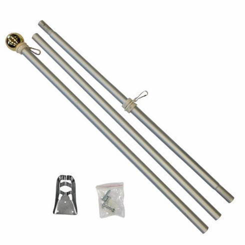Flag Poles Silver 6'
