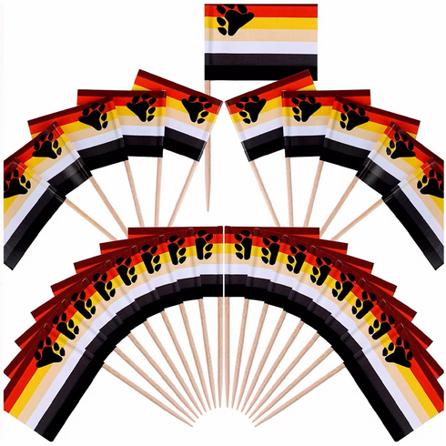 Flag Toothpick Cupcake Markers - 100/pk Bear