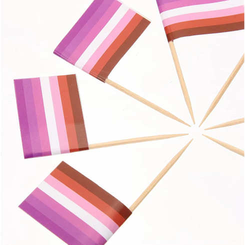 Flag Toothpick Cupcake Markers - 100/pk Lesbian