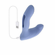 Flapjack Rechargeable Silicone Vibrating Dildo With Clitoral Stimulator - Blue