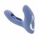 Flapjack Rechargeable Silicone Vibrating Dildo With Clitoral Stimulator - Blue