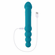 Flip Flop Rechargeable Silicone Dual End Vibrator  Blue 5.2" Silicone