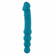 Flip Flop Rechargeable Silicone Dual End Vibrator  Blue 5.2" Silicone