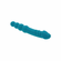 Flip Flop Rechargeable Silicone Dual End Vibrator  Blue 5.2" Silicone