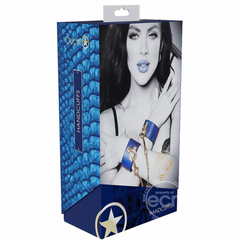 Florence Collection Handcuffs Blue Adjustable PU