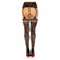 French Rose Garter Belt Stockings Black One Size Stockings