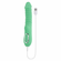Full Throttle Rechargeable Silicone Warming Vibrator Green 5.7" Silicone