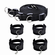 Fuzzy Bedroom Bondage Kit Black Adjustable PU