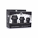 Gape-Grommets Hollow Silicone Anal Dilator Set - 3 pc Set Black Silicone
